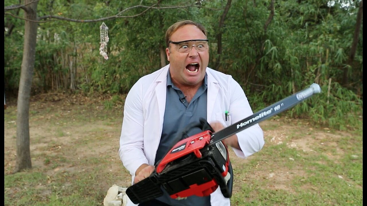 Man With Chainsaw Attacks Climate Criminals