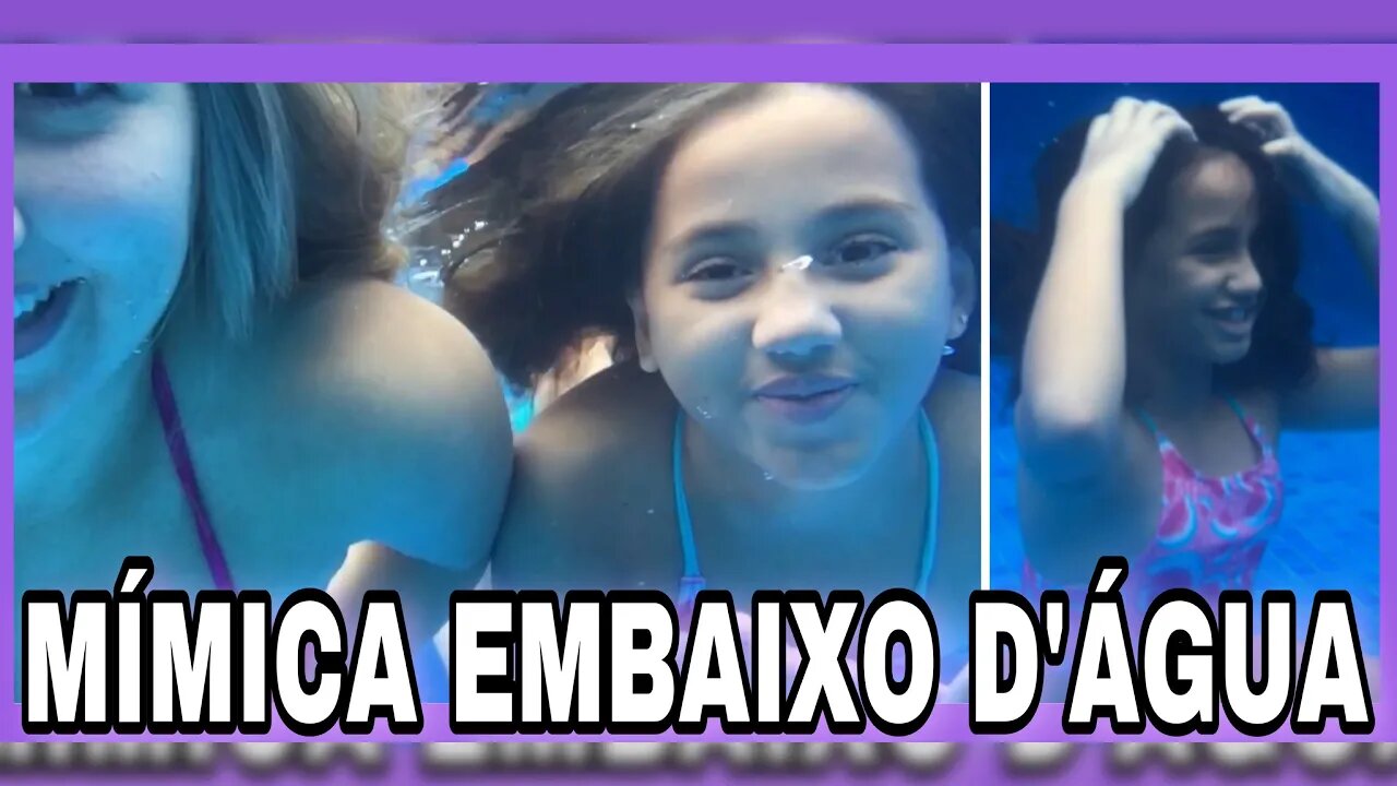 DESAFIO DA PISCINA 😜 - MÍMICA EMBAIXO D’ÁGUA / 3 IRMAS DEMAIS - kids fun