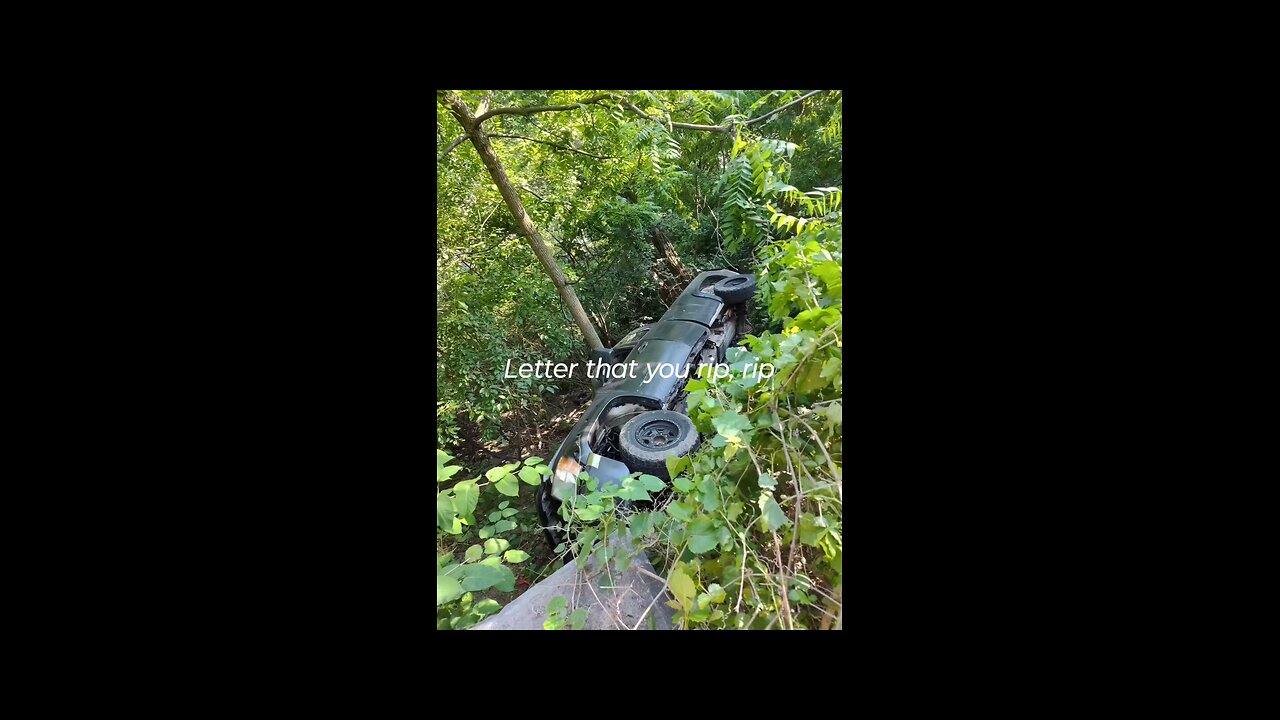 truck over a hillside