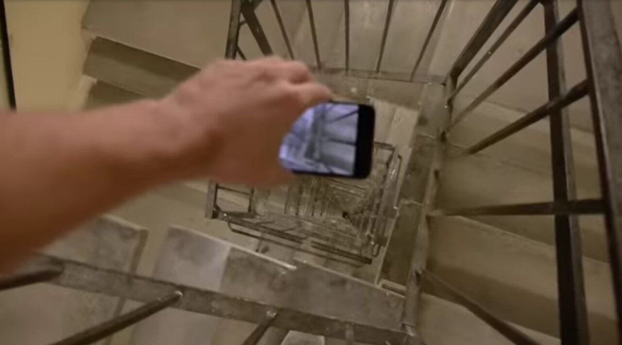 Dropping an iPhone XS Down Crazy Spiral Staircase 300 Feet - Will It Survive?