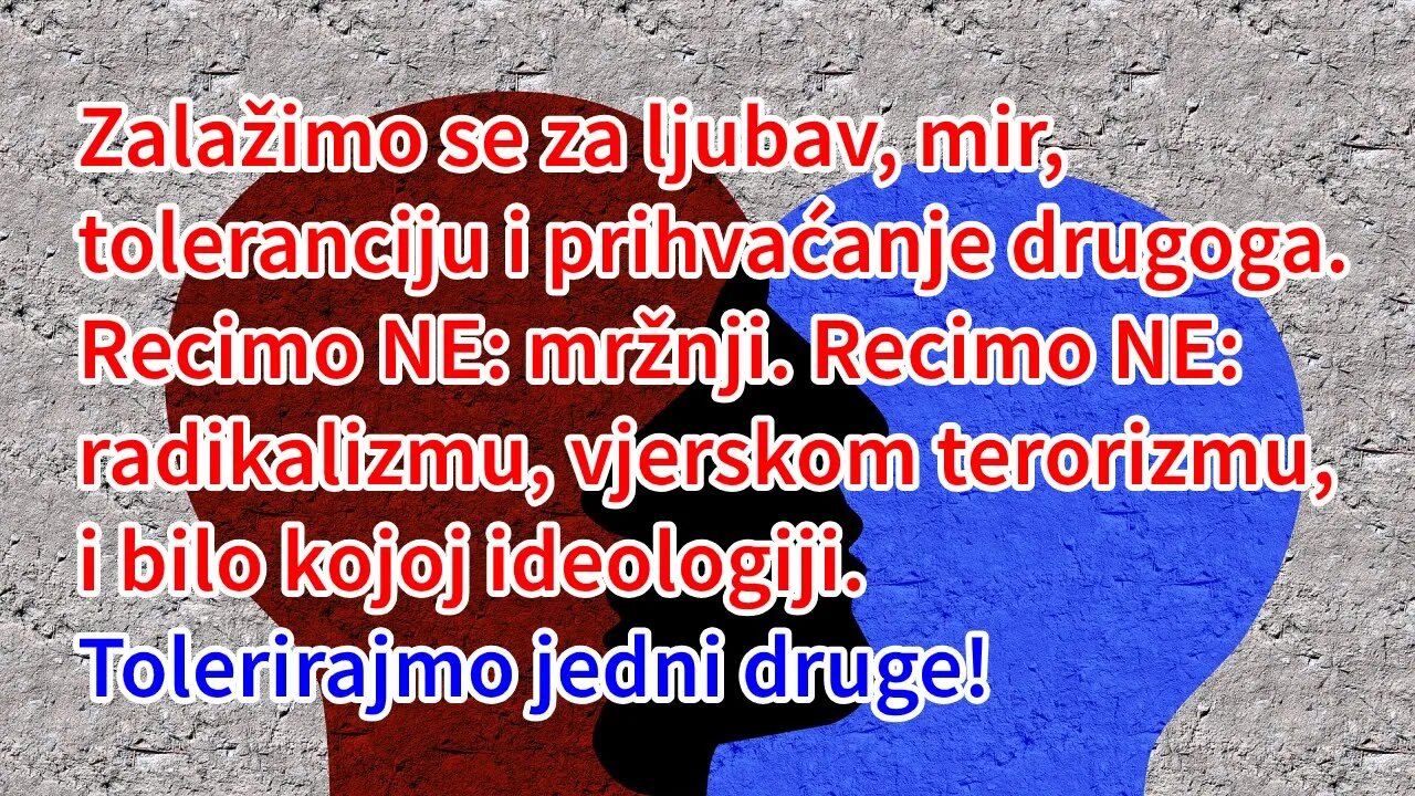 Zalažimo se za ljubav, mir, toleranciju i prihvaćanje drugoga | Pax Vobiscum