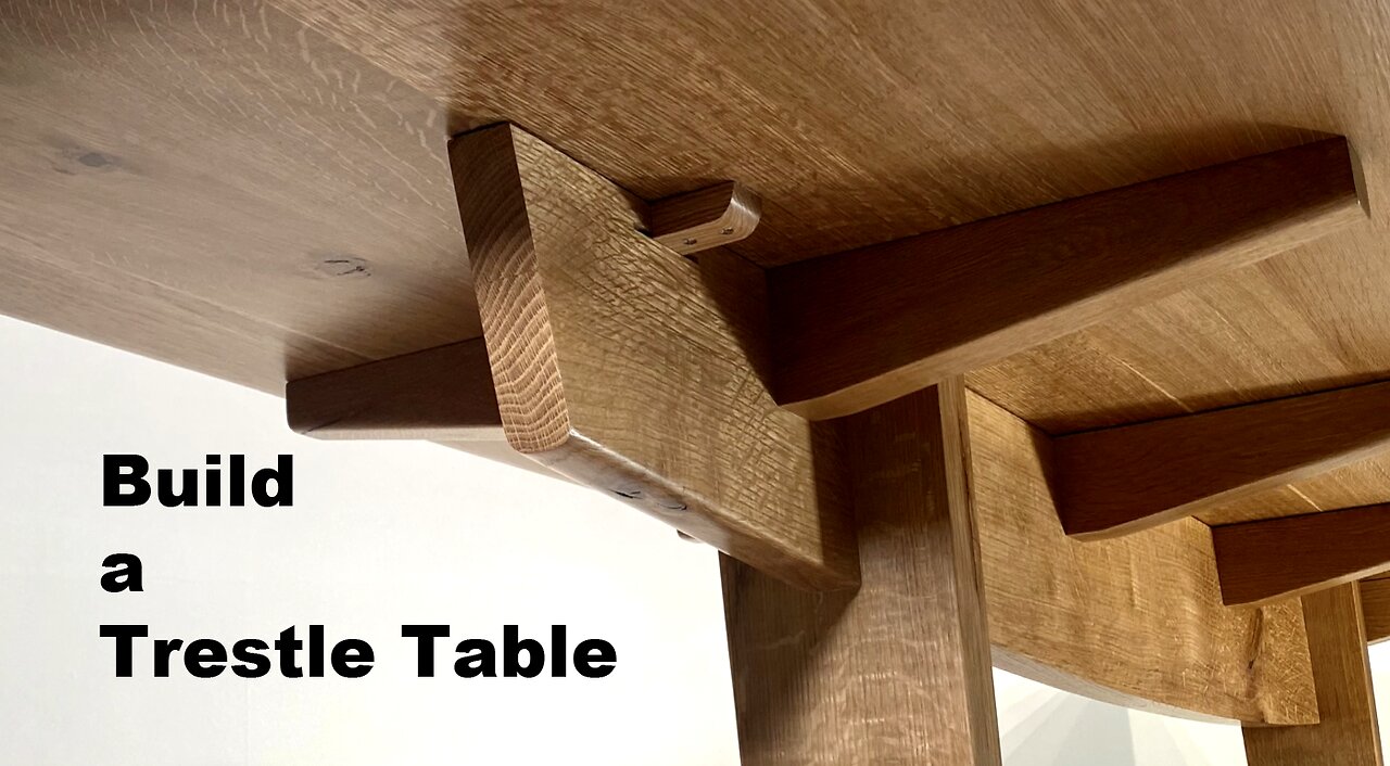 How to Build a White Oak Trestle Table / Dining Table / Woodworking