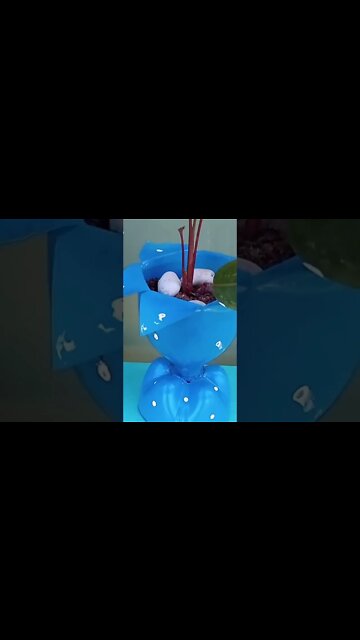 Ficaram lindos esses vasinhos de garrafas pet. #shorts