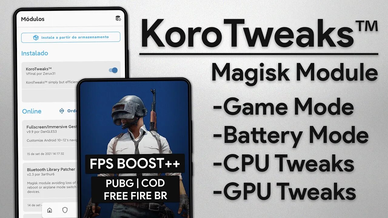 KoroTweaks™ | MELHORE O DESEMPENHO E BATERIA | FPS BOOST PARA FREE FIRE, COD E PUBG MOBILE!