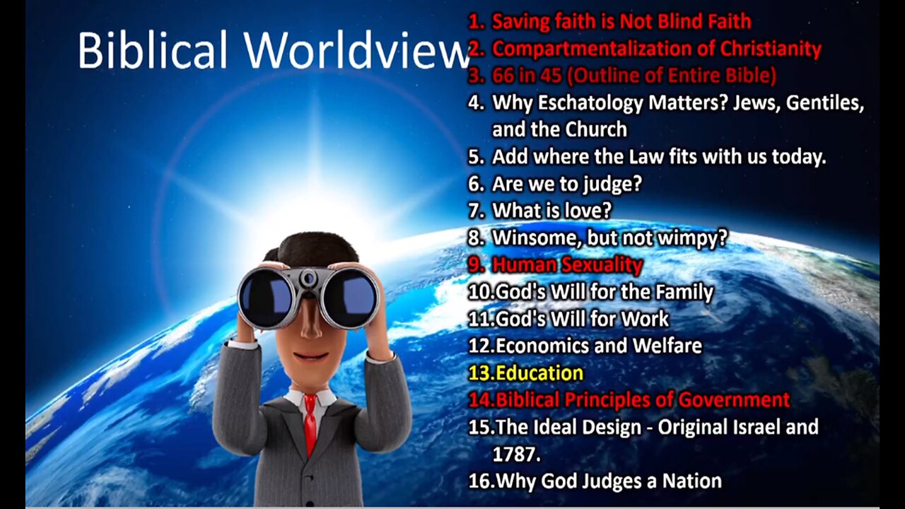 Biblical Worldview 2023-Education (Part 1) 9/10/2023 - Pastor Paul Blair
