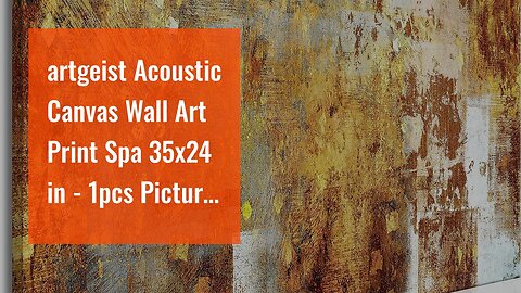 artgeist Acoustic Canvas Wall Art Print Spa 35x24 in - 1pcs Picture with Acoustic Foam Sound Pr...