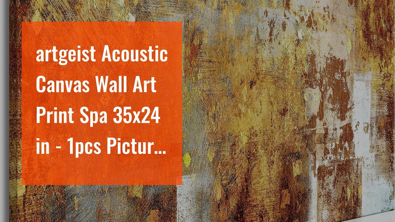 artgeist Acoustic Canvas Wall Art Print Spa 35x24 in - 1pcs Picture with Acoustic Foam Sound Pr...