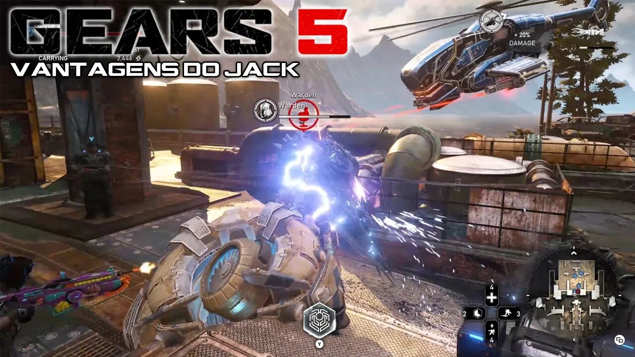 Jogando de Jack no modo Horda do Gears 5