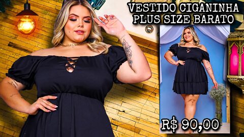 Vestido Ciganinha Plus size Feminino Barato!