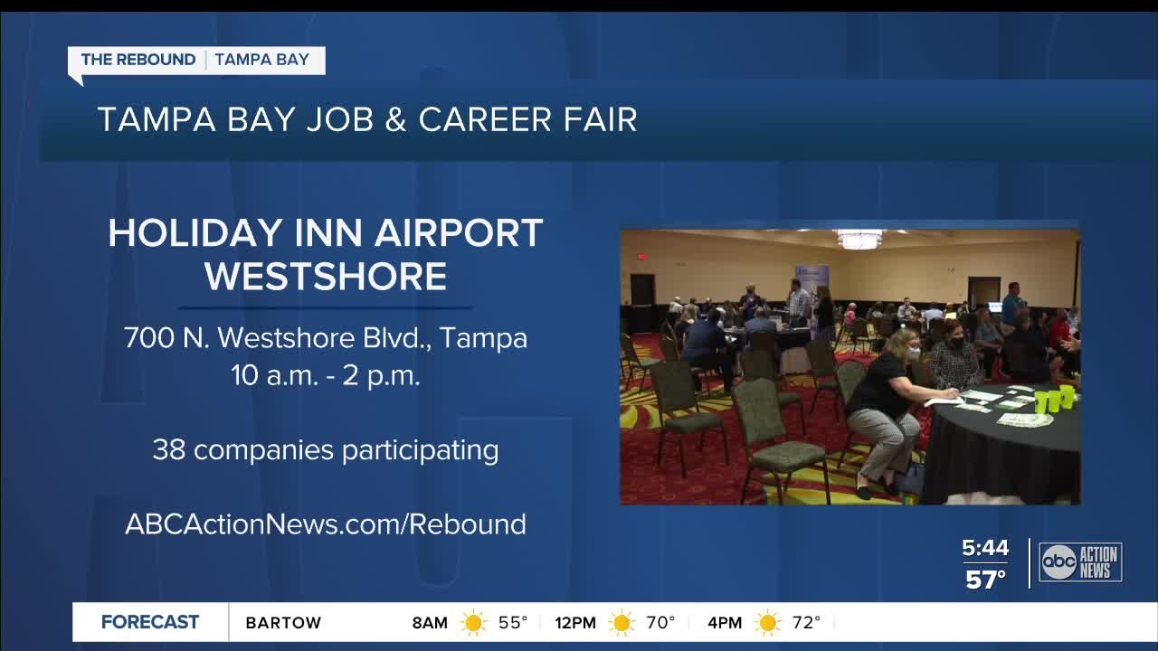 More than 35 companies participating in the Tampa Bay Job and Career Fair on Monday, November 8