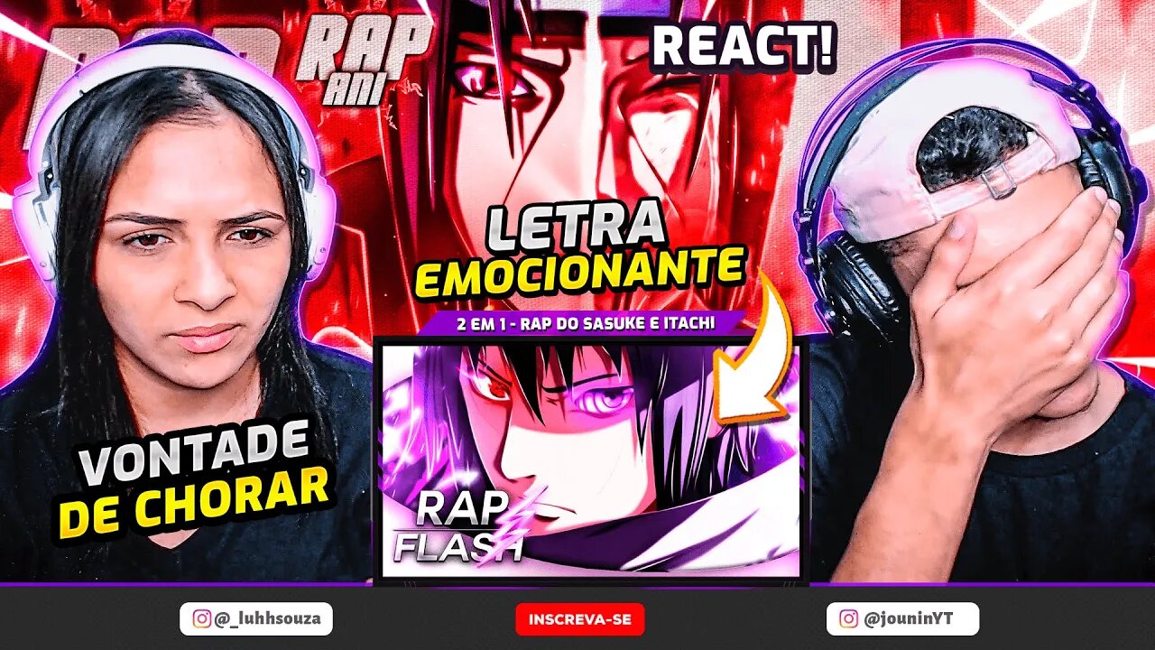 (2 em 1) Rap do Sasuke e Rap do Itachi - Pelo meu irmão | (Flash Beats e Anirap) | [React RapNerd] 🔥