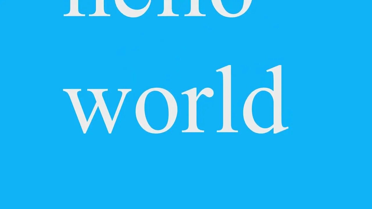 helloworld from after effects via premeirpro