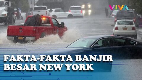 Potret New York 'Tenggelam' Oleh Banjir Dahsyat