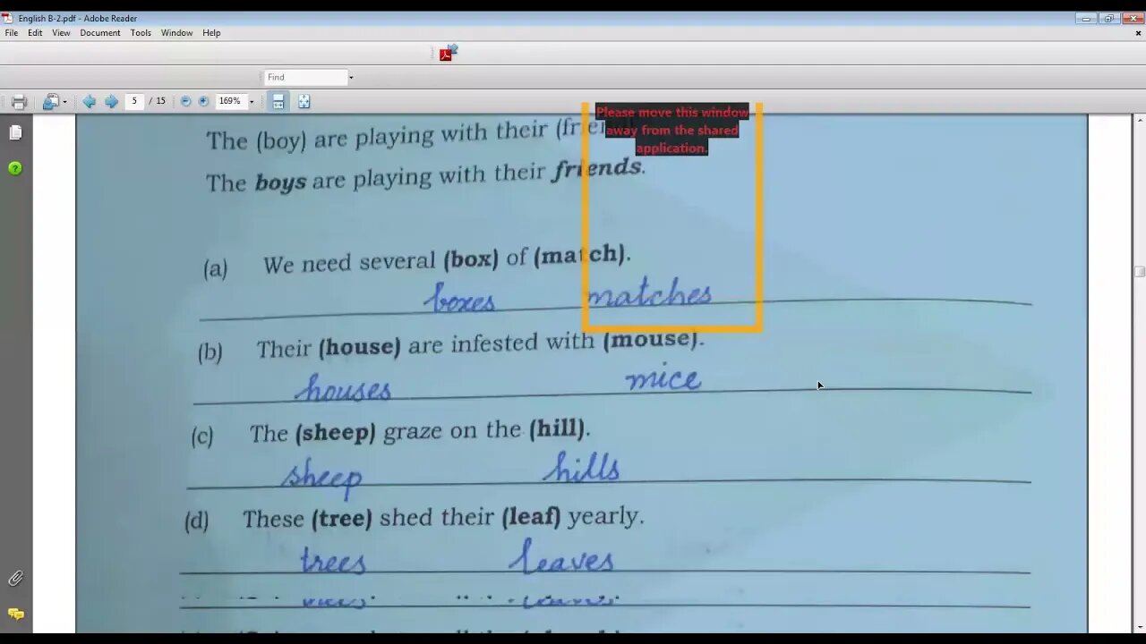 English B class vi 14 April,2021