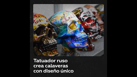 Artistas rusas crean y pintan calaveras con diseño único