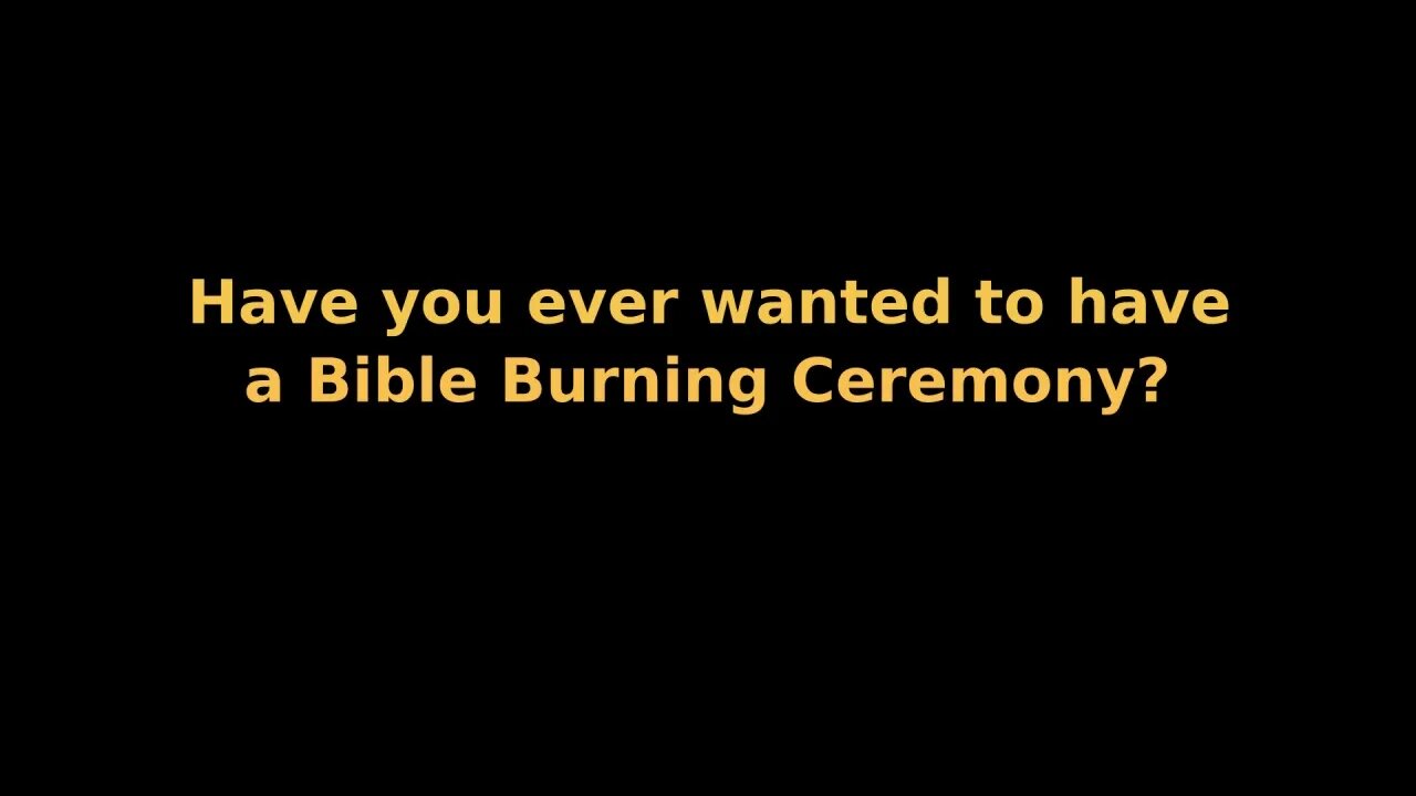 Morning Musings #73 - Have you ever wanted to have a Bible Burning Ceremony? 🔥 No judgement! 💓