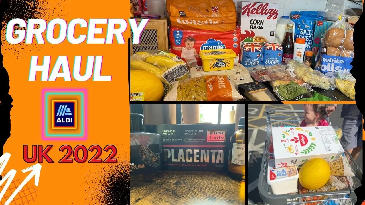 £54 ALDI GROCERY HAUL UK AUGUST 2022 & MEAL PLAN / £30 HAIR TREATMENT