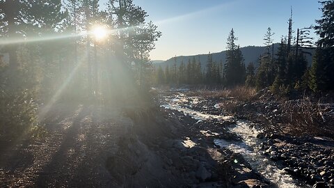 GORGEOUS GLOWING SUNRISE over White River @ Mount Hood! | 4K Oregon White River East Sno-Park Summer