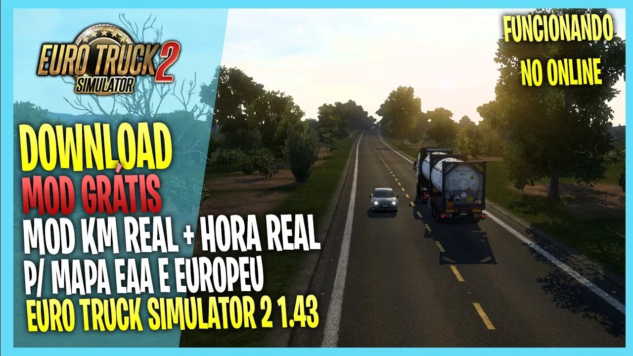 ▶️ETS2 1.43 MOD KM REALISTA + HORA REAL EURO TRUCK SIMULATOR 2 1.43