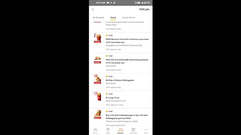 McDonald's freebies and daily deals
