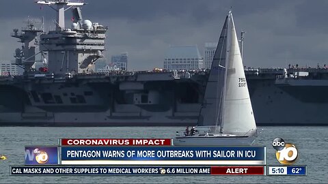 Pentagon warns of more outbreaks with Sailor in the ICU