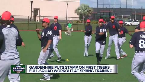 Gardenhire puts a stamp on first Tigers full-squad workout at spring training