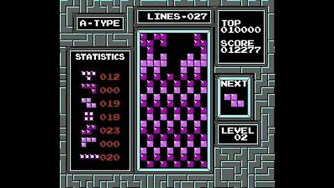 A bored guy plays tetris