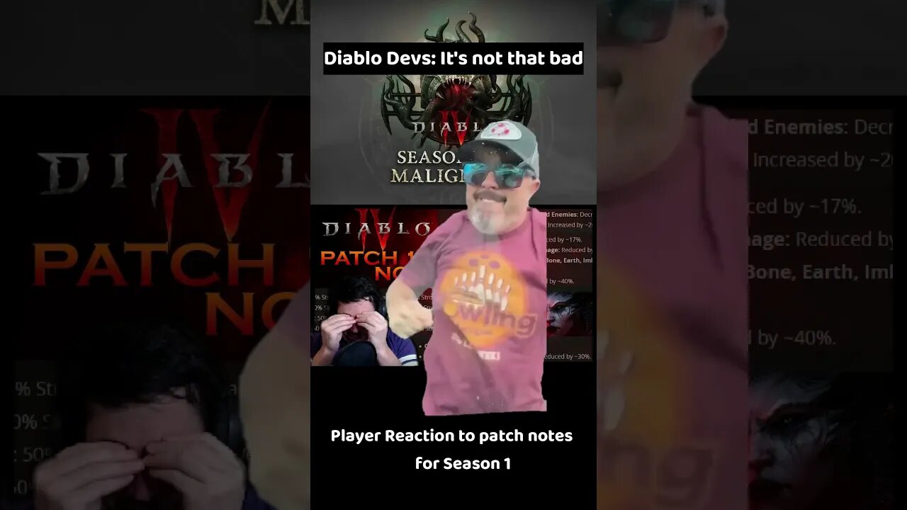 Diablo 4 Season one Patch in a nutshell.