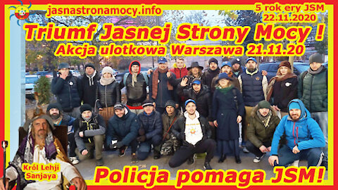 Triumf Jasnej Strony Mocy ! Akcja ulotkowa Warszawa 21.11.20 - Policja pomaga JSM!