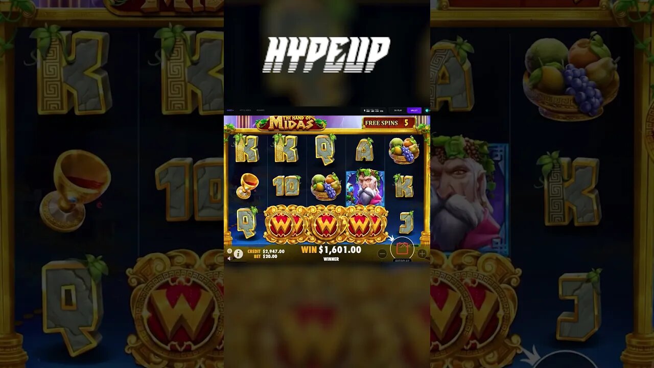 $5,500 WIN ON THE HAND OF MIDAS!