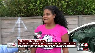 Man accused of trying to lure child into car