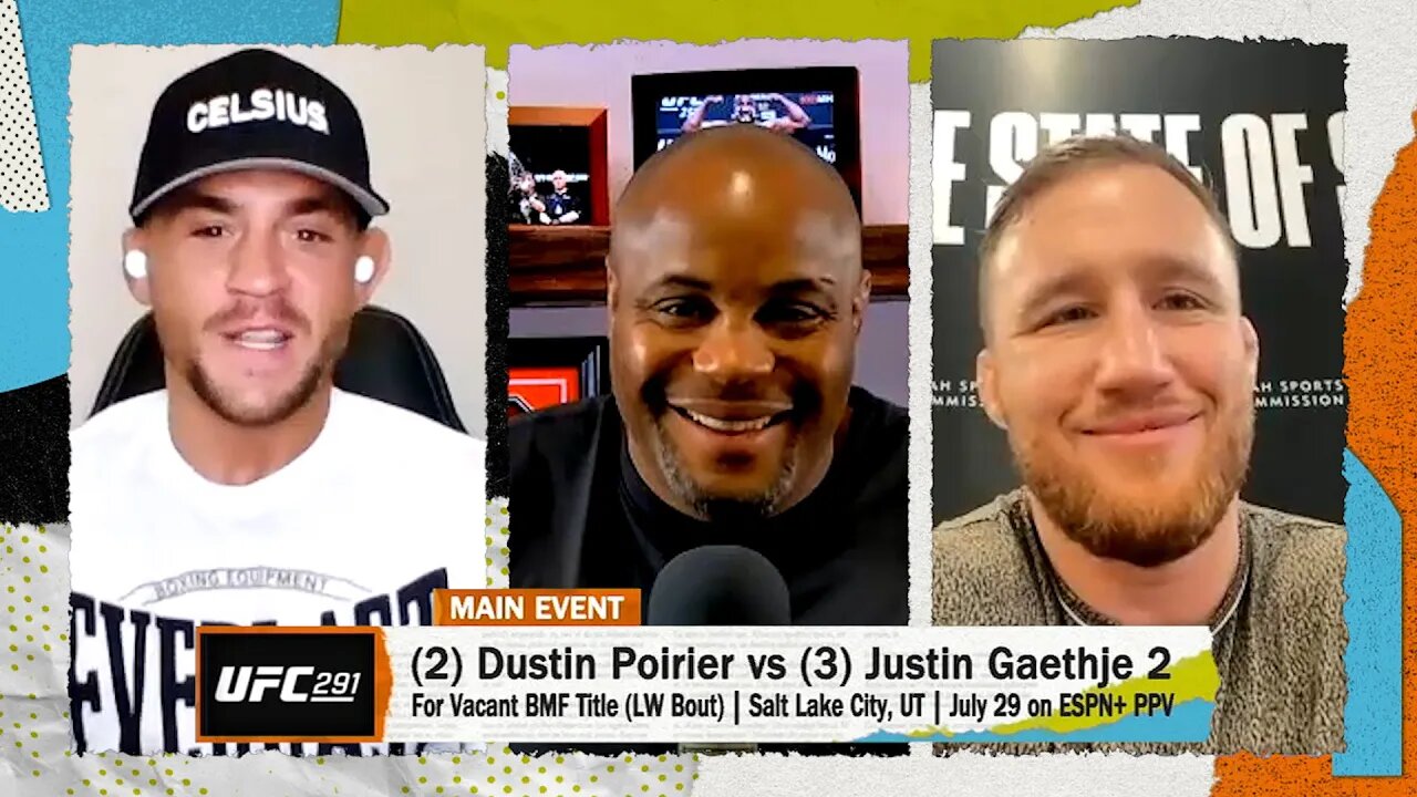 Dustin Poirier & Justin Gaethje Preview Their BMF Title Fight at UFC 291 | ESPN MMA - DC & RC