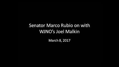 Rubio discusses ObamaCare replacement, executive orders, threats against Jewish institutions on WJNO