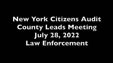 County Team Meeting 7/28/22 -Law Enforcement