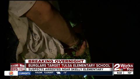 Skelly Elementary burglarized overnight; suspects caught