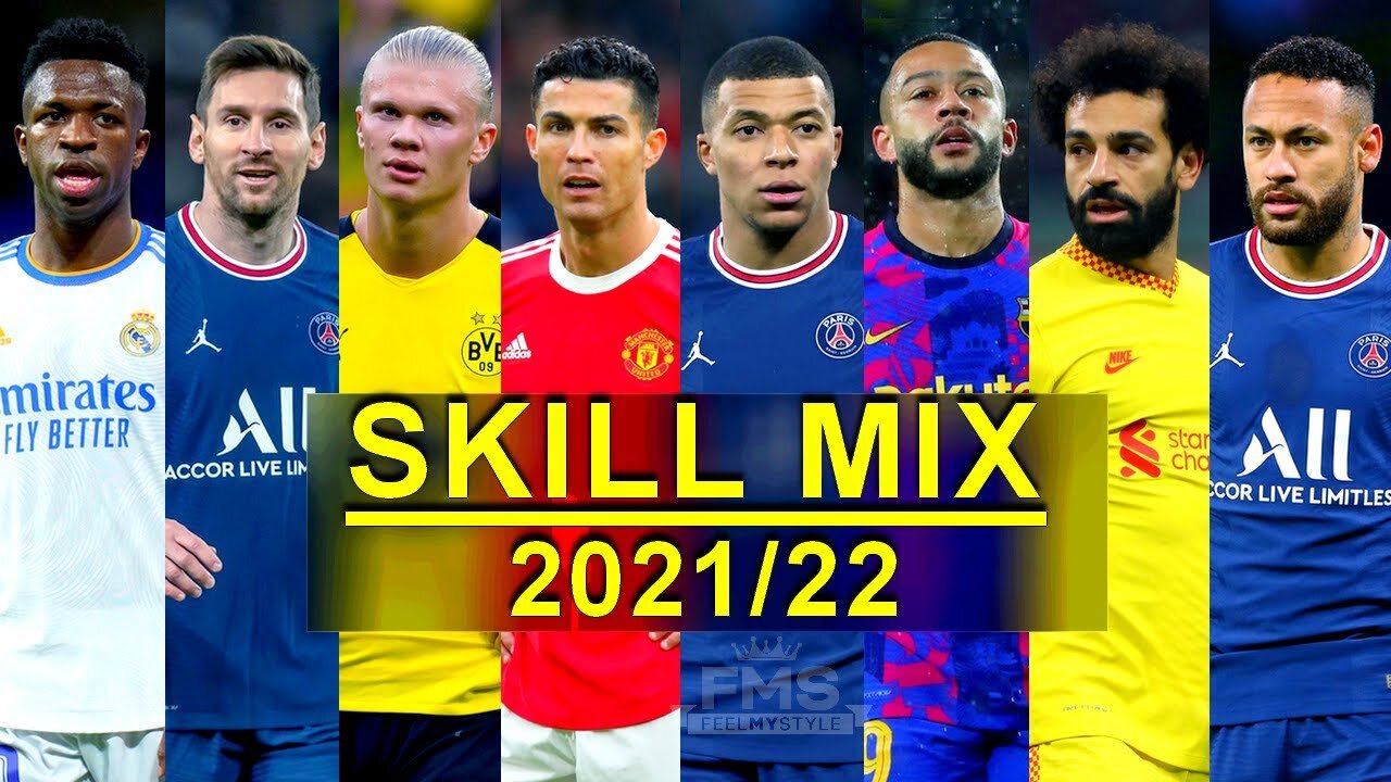 Best Football Skill Mix 2022 ● Messi ● Vinicius ● Neymar ● Ronaldo ● Mbappe ● Salah ●Depay ●Haaland