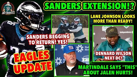 MILES SANDERS EXTENSION!? VIC FANGIO TO FALCONS! MARTINDALE SAID "MVP HURTS" WILL PLAY SATURDAY!