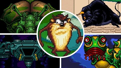 Taz in Escape from Mars - ALL BOSSES [No Damage] + Ending // Sega Mega Drive / Genesis
