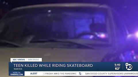 Ramona teen hit, killed by truck while riding on skateboard in San Diego Country Estates