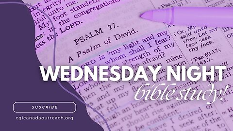 Come join the Wednesday night live Bible study!