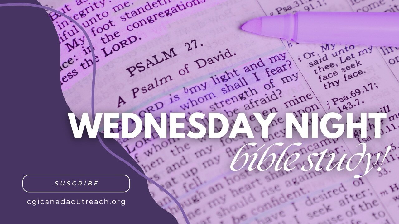 Come join the Wednesday night live Bible study!