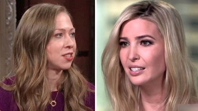 Chelsea Clinton disses former friend Ivanka Trump on Stephen Colbert show.