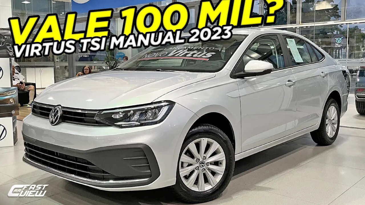 NOVO VOLKSWAGEN VIRTUS TSI MANUAL 2023 COM PAINEL DIGITAL E NOVO MOTOR É BOA OPÇÃO POR R$100 MIL?