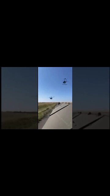Attack Mi-28N accompanies a convoy of the Russian Armed Forces in the Kherson region
