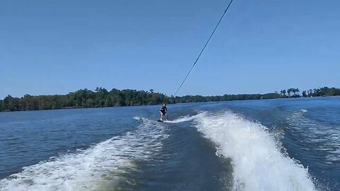 Eli wakeboarding Labor Day Weekend 2023