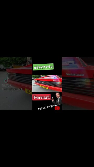 electric Testarossa! 🇮🇹⚡️🔋 #evconversion #ferrari #teslaswap #electricclassiccar