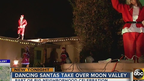 The annual Dancing Santas return to north PHX neighborhood