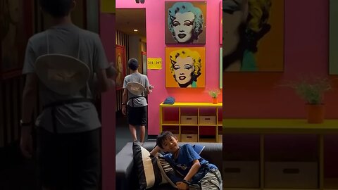 Pop art movement in a hotel