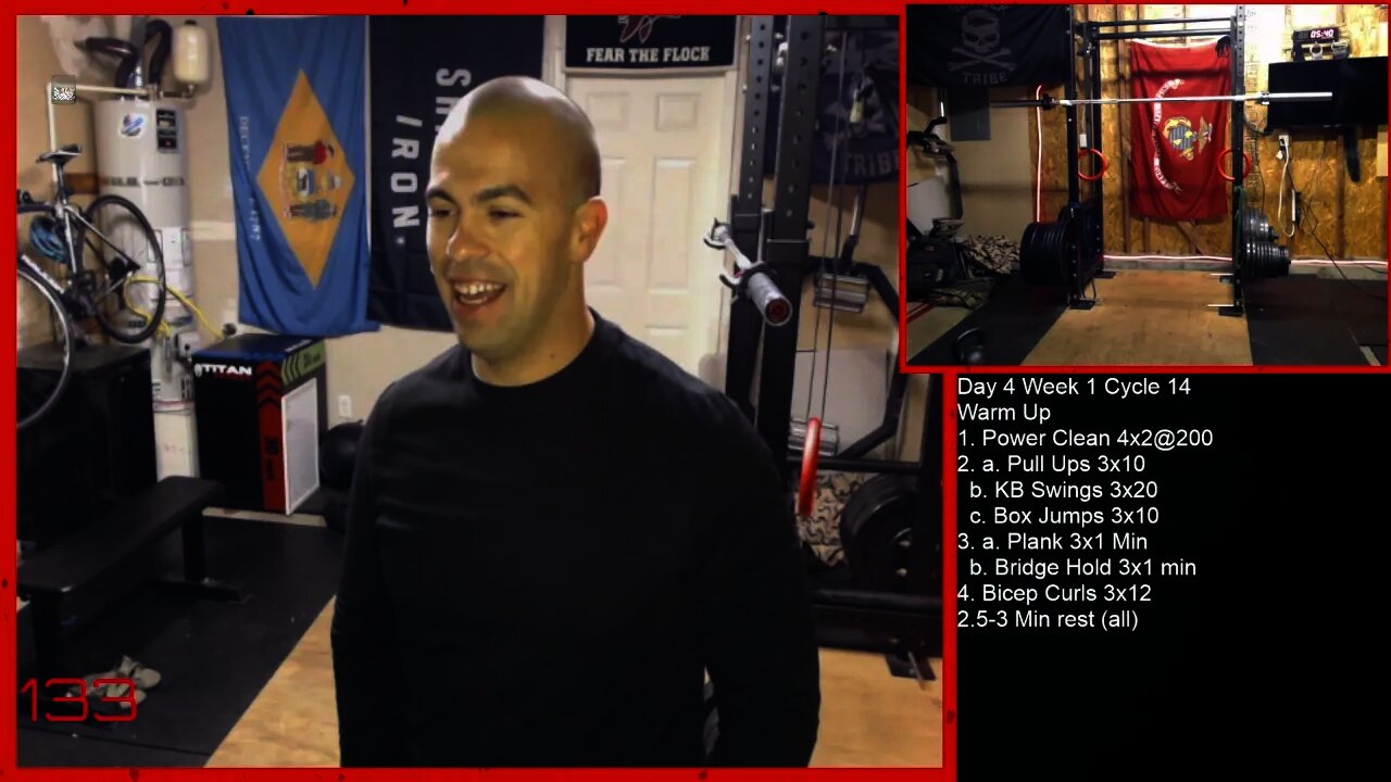 Day 4 Week 1 Cycle 14 Garage Gym Workout