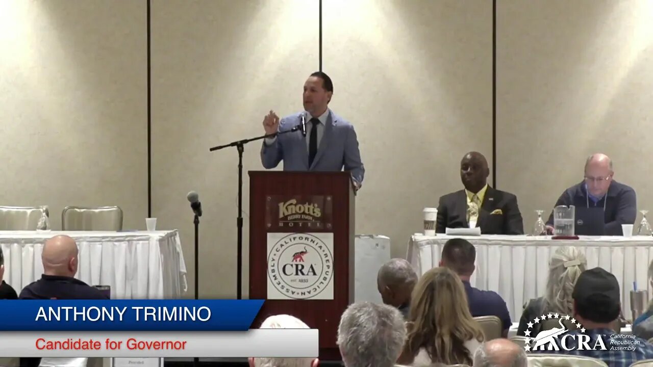 CRA 2022 Annual Convention: Anthony Trimino Candidate for Governor